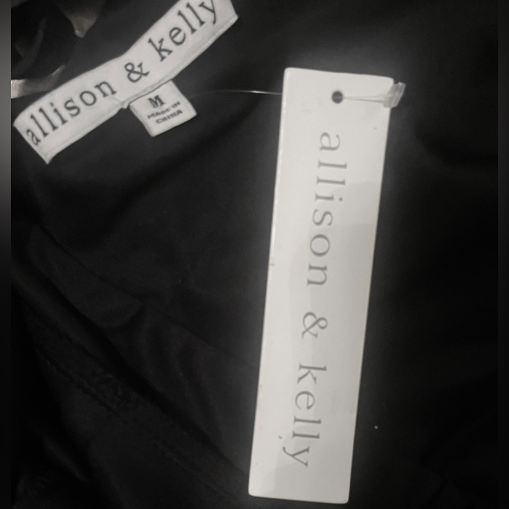 SOLD - Allison & Kelly Gothic Black Brocade Silky Backless Ruffle Mini Dress - Picture 8 of 8